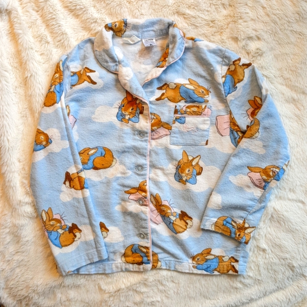 PETER ALEXANDER Jr. Peter Rabbit Bamboo/cotton Flannel Button-up Pajama Top 8